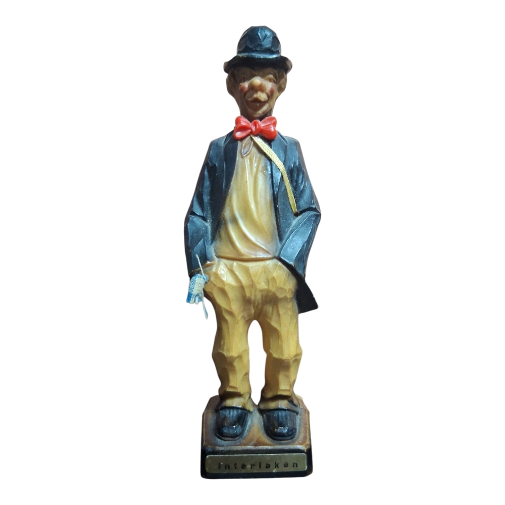 Vintage Hobo Figurine - Blue and Yellow